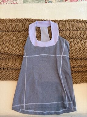 lululemon athletica Gray Tank with Lavender Racerback